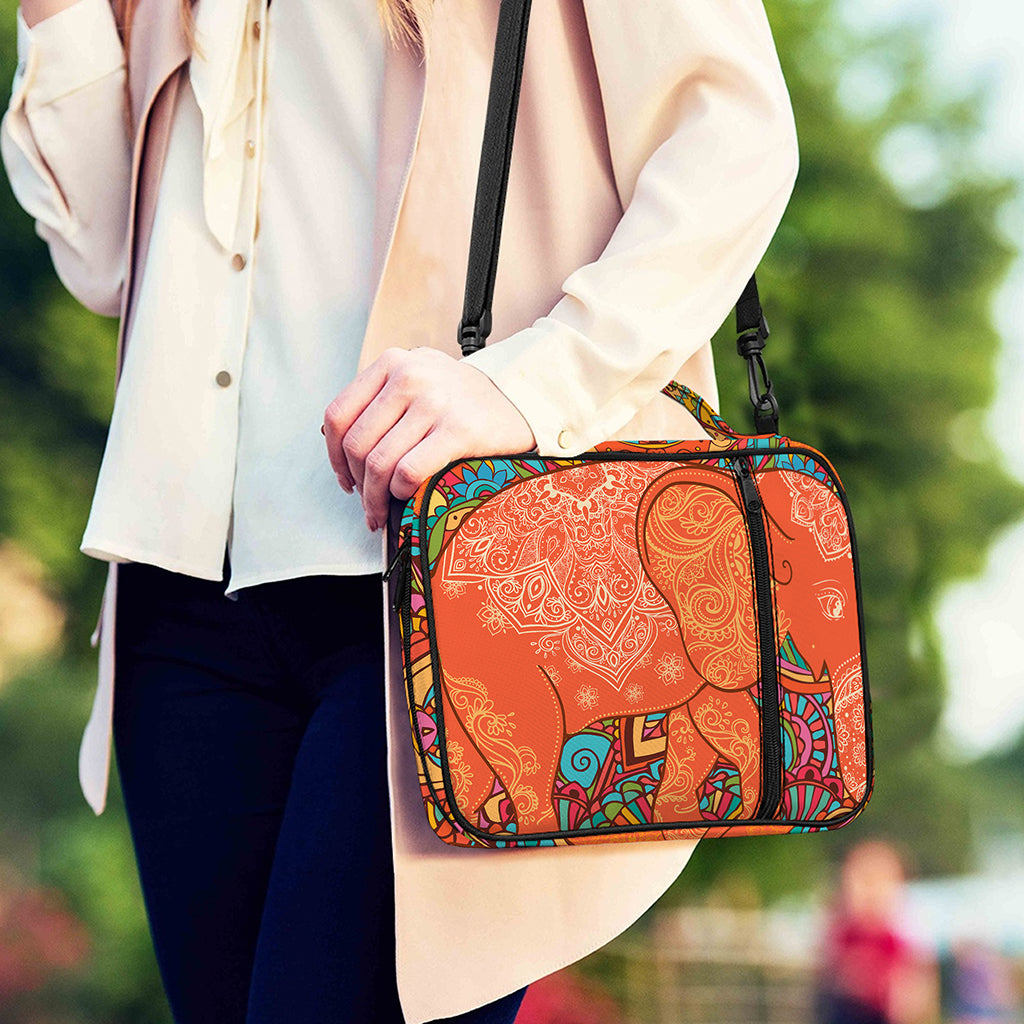 Indian Boho Hippie Elephant Print Shoulder Strap Bible Bag