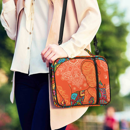 Indian Boho Hippie Elephant Print Shoulder Strap Bible Bag