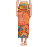 Indian Boho Hippie Elephant Print Side Slit Maxi Skirt
