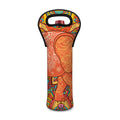 Indian Boho Hippie Elephant Print Single Neoprene Wine Tote