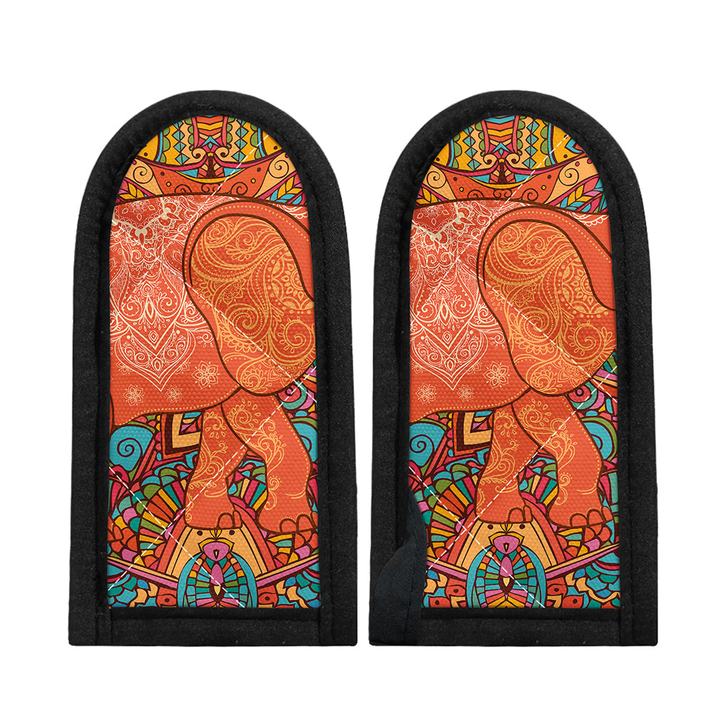 Indian Boho Hippie Elephant Print Skillet Handle Cover
