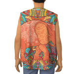 Indian Boho Hippie Elephant Print Sleeveless Baseball Jersey