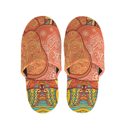Indian Boho Hippie Elephant Print Slippers