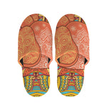 Indian Boho Hippie Elephant Print Slippers