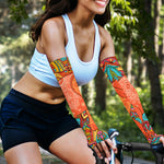Indian Boho Hippie Elephant Print Sun Protection Arm Sleeves
