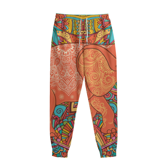 Indian Boho Hippie Elephant Print Sweatpants