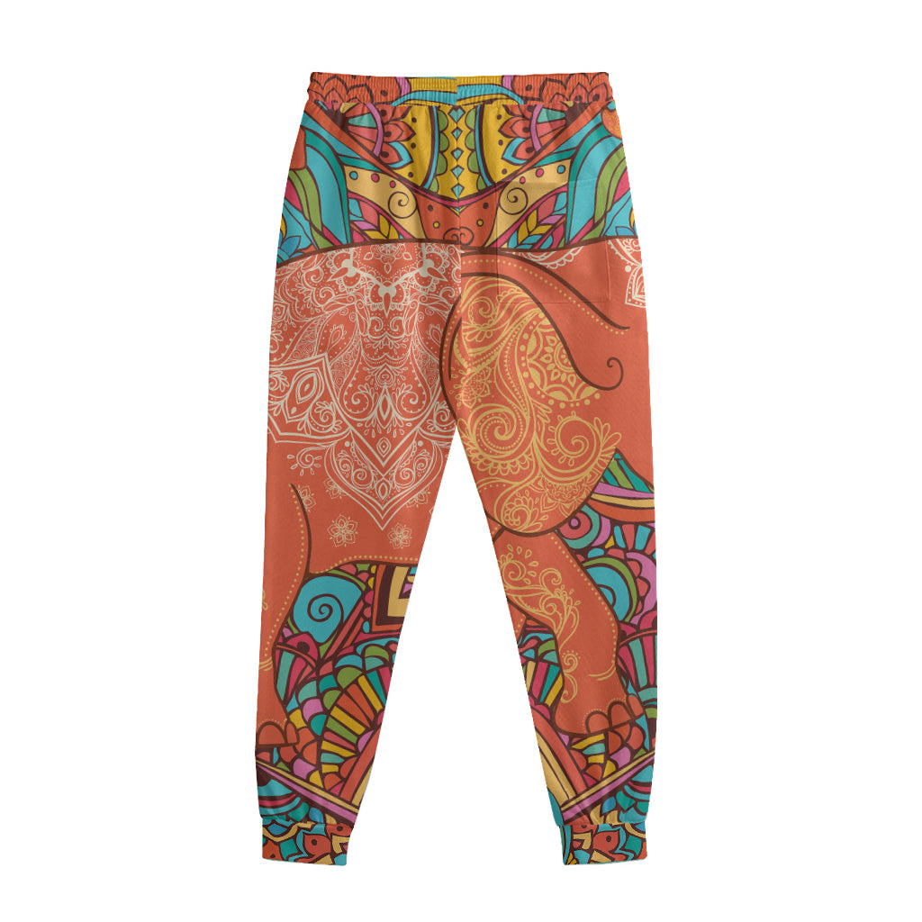 Indian Boho Hippie Elephant Print Sweatpants
