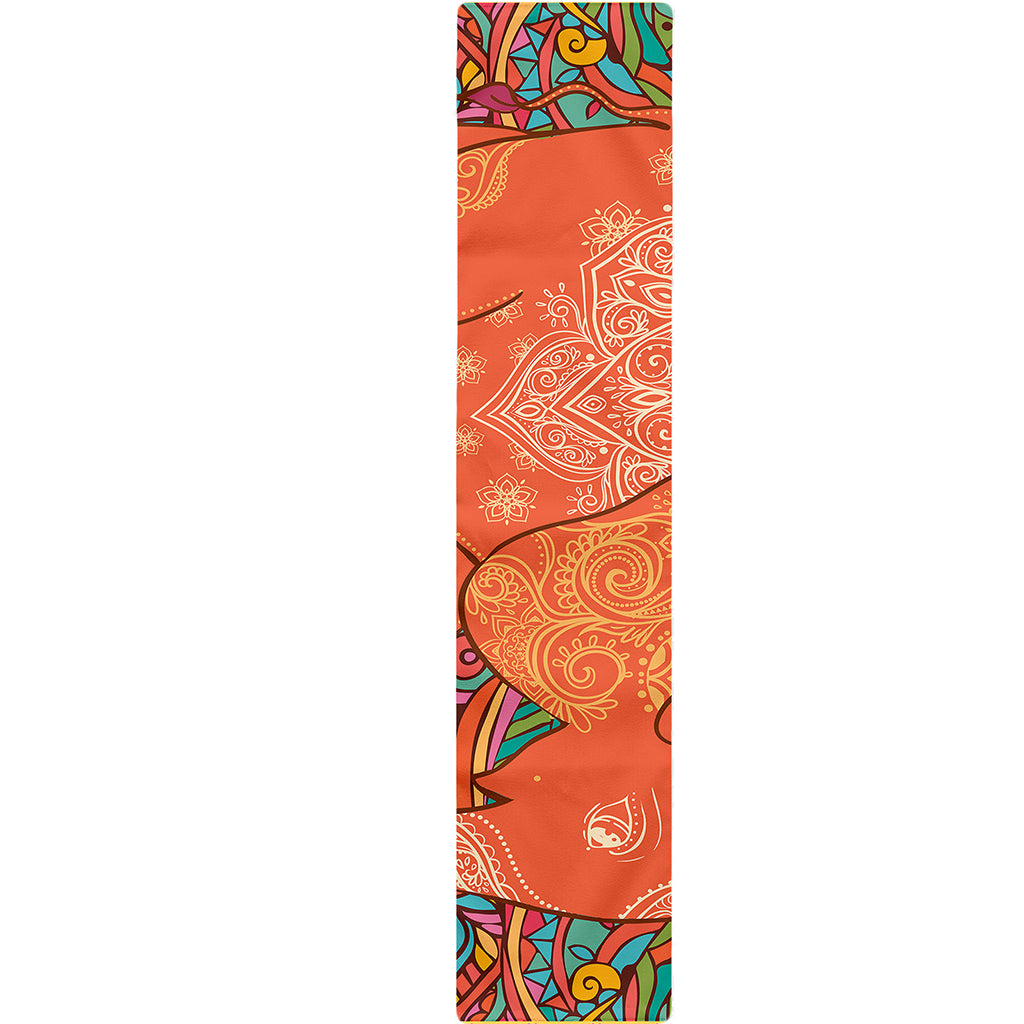 Indian Boho Hippie Elephant Print Table Runner