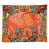 Indian Boho Hippie Elephant Print Tapestry