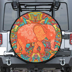 Indian Boho Hippie Elephant Print Tire Cover