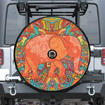 Indian Boho Hippie Elephant Print Tire Cover With Camera Hole