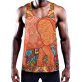 Indian Boho Hippie Elephant Print Men's Workout Tank Top
