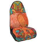 Indian Boho Hippie Elephant Print Waterproof Car Seat Cover