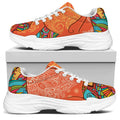 Indian Boho Hippie Elephant Print White Chunky Shoes