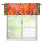 Indian Boho Hippie Elephant Print Window Valance