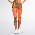 Indian Boho Hippie Elephant Print Women's Capri Leggings