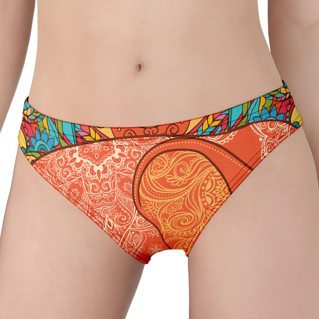 Indian Boho Hippie Elephant Print Women's Panties