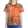 Indian Boho Hippie Elephant Print Women's Polo Shirt