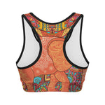 Indian Boho Hippie Elephant Print Women's Sports Bra