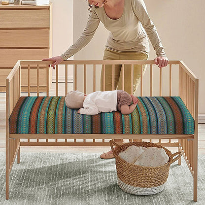 Indian Ethnic Pattern Print Baby Crib Sheet