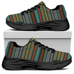 Indian Ethnic Pattern Print Black Chunky Shoes