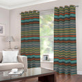 Indian Ethnic Pattern Print Dimout Grommet Curtains