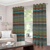 Indian Ethnic Pattern Print Blackout Grommet Curtains