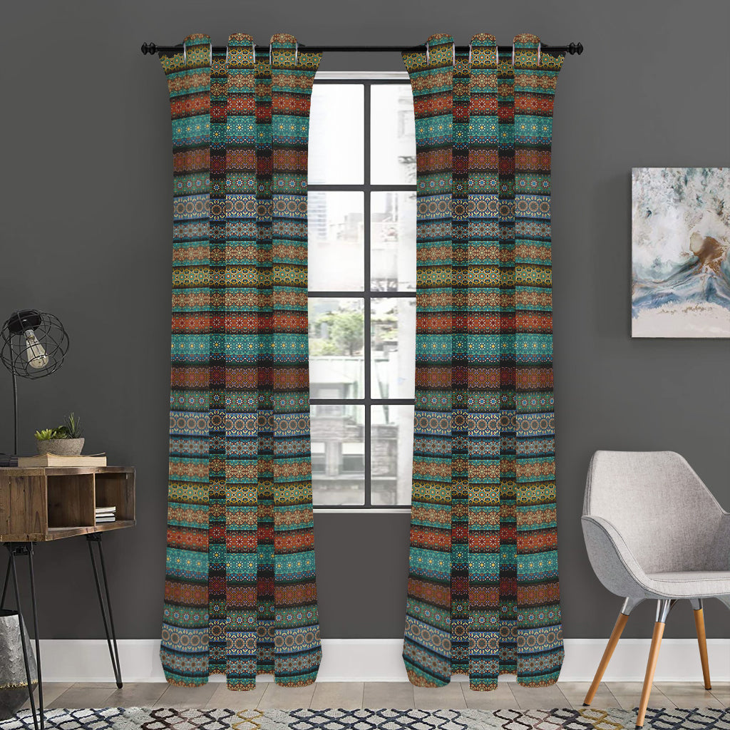 Indian Ethnic Pattern Print Curtain
