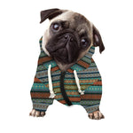 Indian Ethnic Pattern Print Dog Zip Up Hoodie