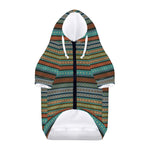 Indian Ethnic Pattern Print Dog Zip Up Hoodie