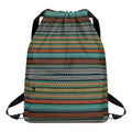 Indian Ethnic Pattern Print Drawstring Backpack