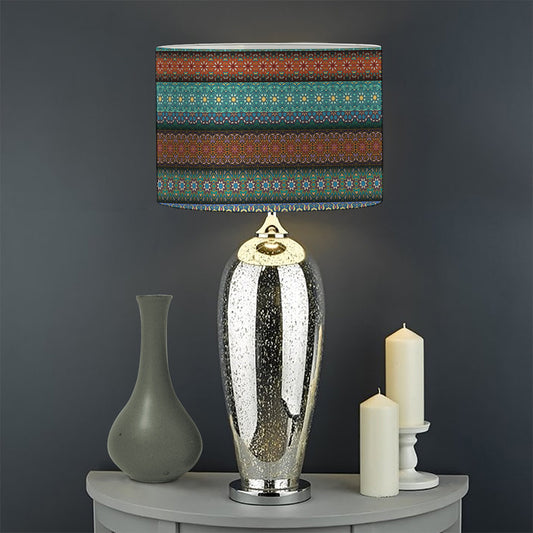 Indian Ethnic Pattern Print Drum Lamp Shade