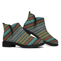 Indian Ethnic Pattern Print Flat Ankle Boots