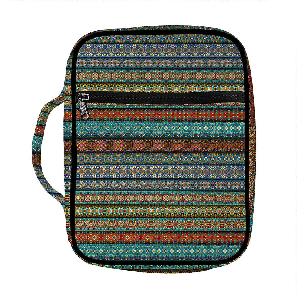 Indian Ethnic Pattern Print Front Pocket Bible Bag