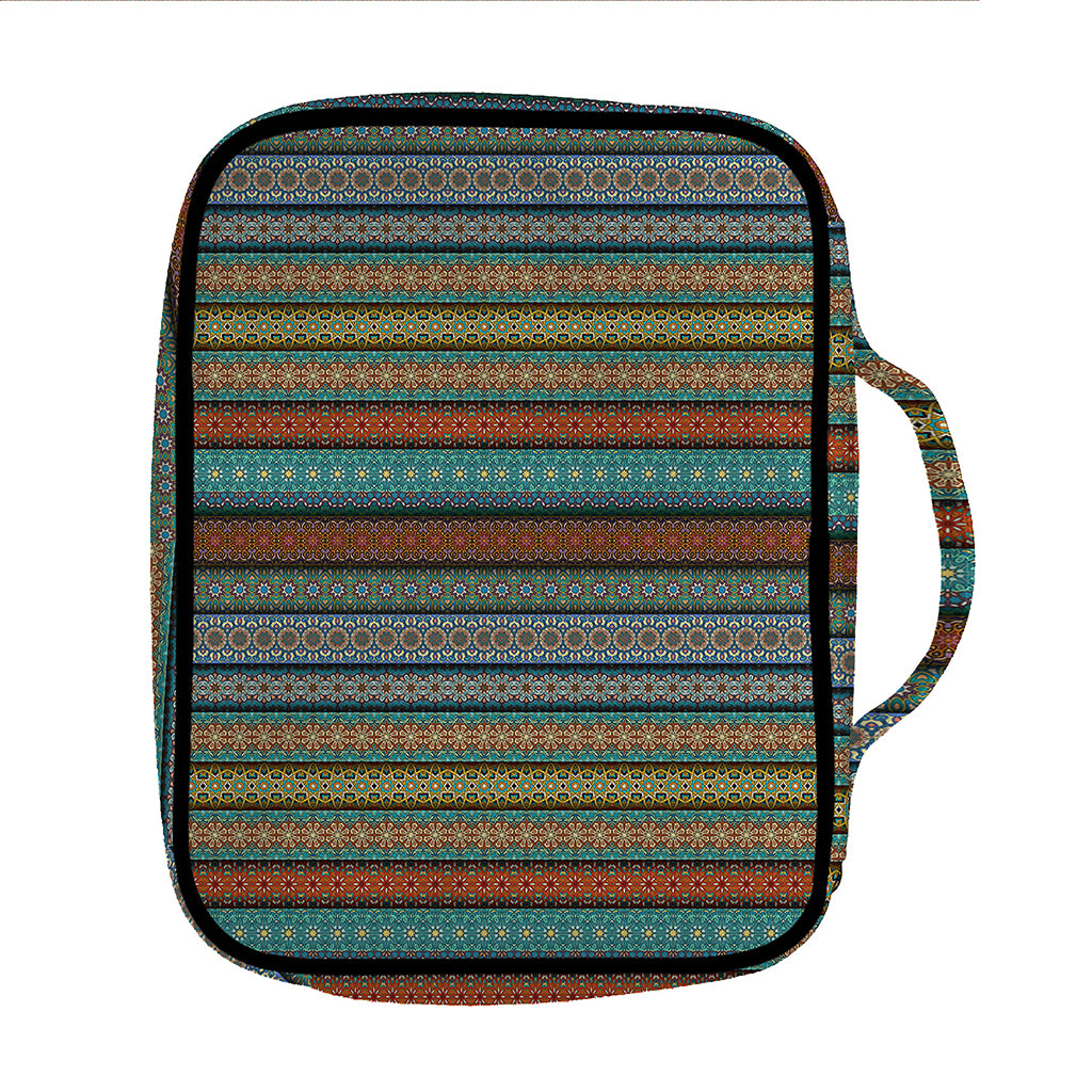 Indian Ethnic Pattern Print Front Pocket Bible Bag