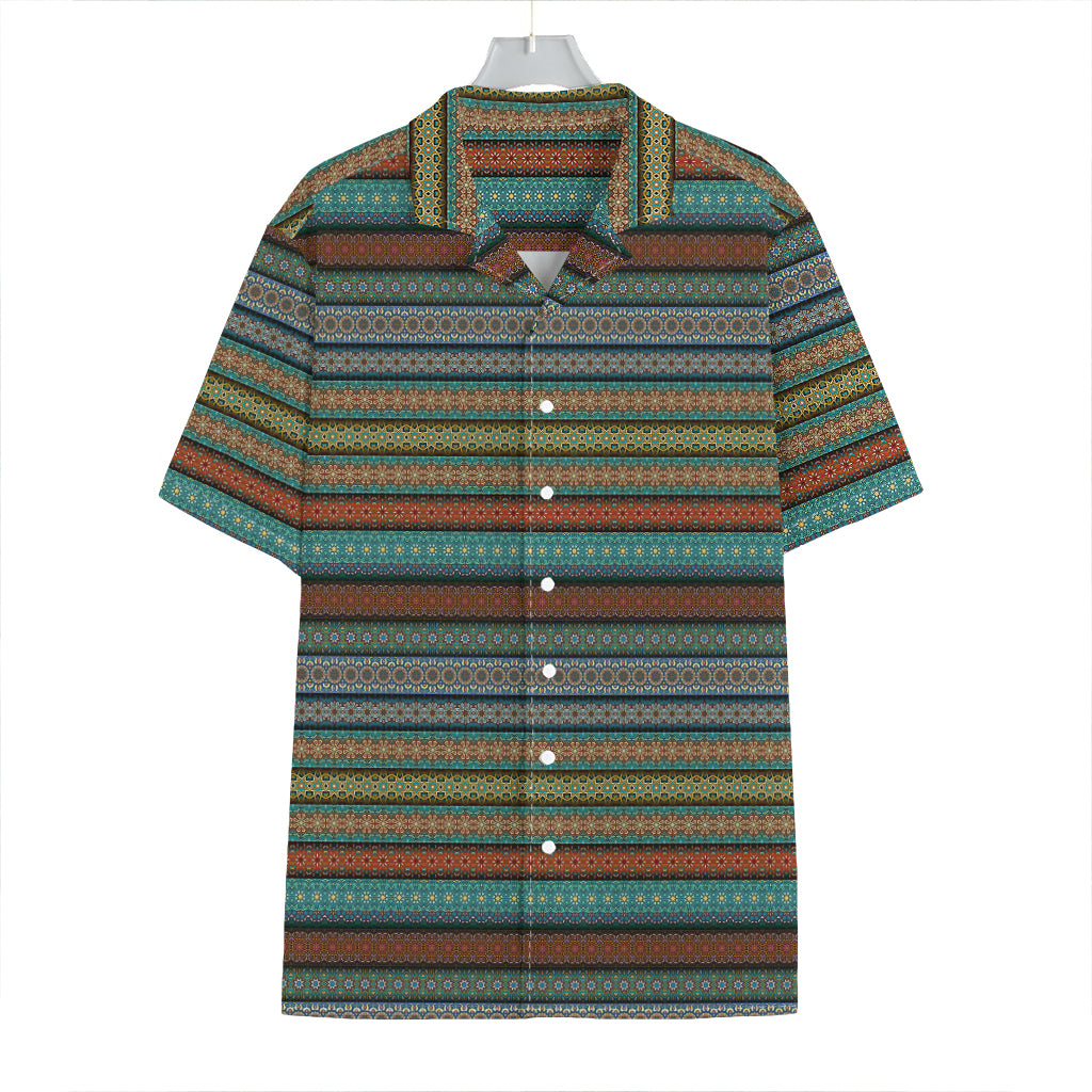 Indian Ethnic Pattern Print Hawaiian Shirt