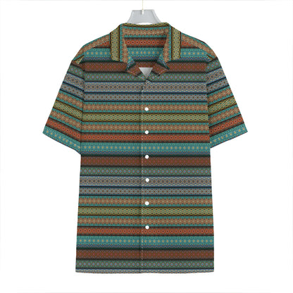 Indian Ethnic Pattern Print Hawaiian Shirt
