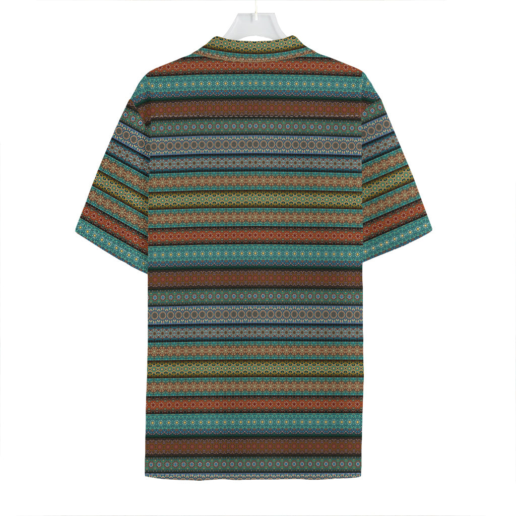 Indian Ethnic Pattern Print Hawaiian Shirt