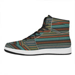 Indian Ethnic Pattern Print High Top Leather Sneakers