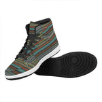 Indian Ethnic Pattern Print High Top Leather Sneakers