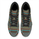 Indian Ethnic Pattern Print High Top Leather Sneakers