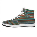 Indian Ethnic Pattern Print High Top Leather Sneakers