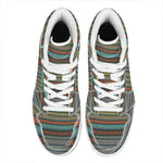 Indian Ethnic Pattern Print High Top Leather Sneakers