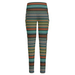 Indian Ethnic Pattern Print High-Waisted Pocket Leggings