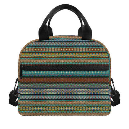 Indian Ethnic Pattern Print Insulated Lunch Bag