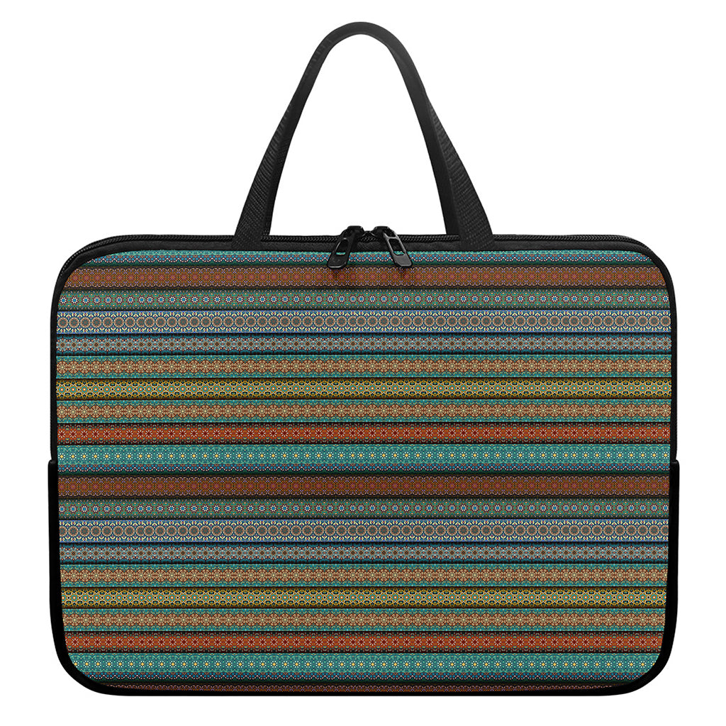 Indian Ethnic Pattern Print Laptop Sleeve With Handle