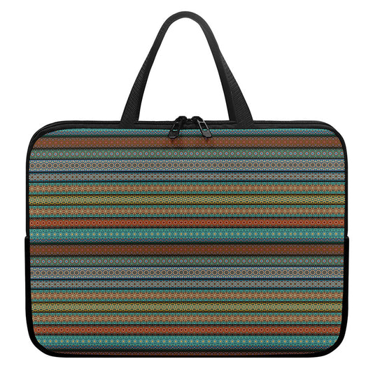 Indian Ethnic Pattern Print Laptop Sleeve With Handle