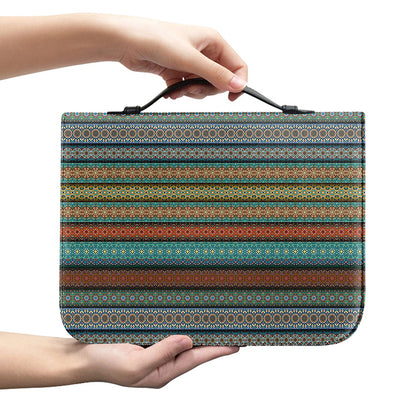Indian Ethnic Pattern Print Leather Bible Cover
