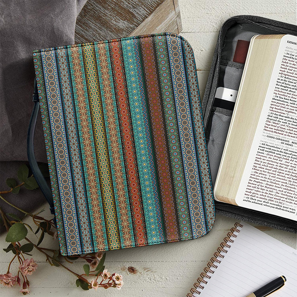 Indian Ethnic Pattern Print Leather Bible Cover