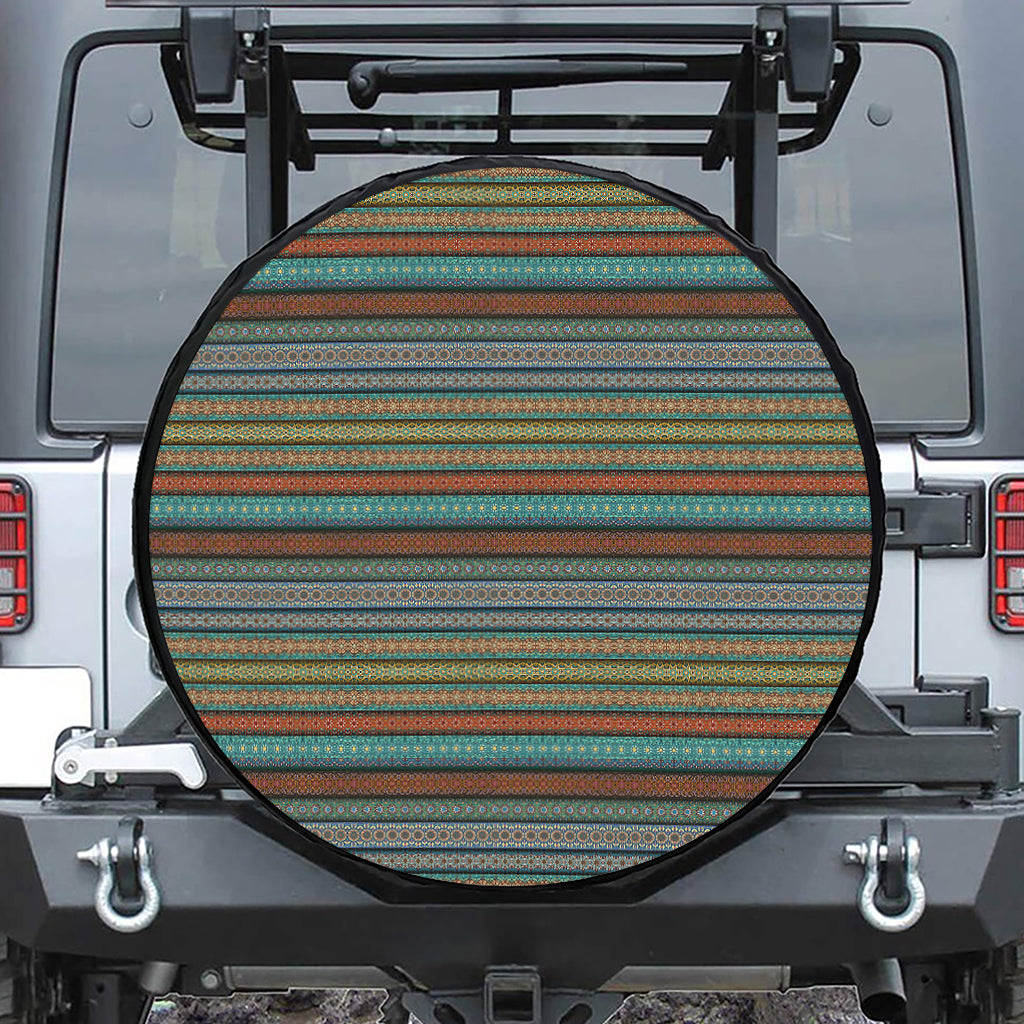 Indian Ethnic Pattern Print Leather Spare Tire Cover